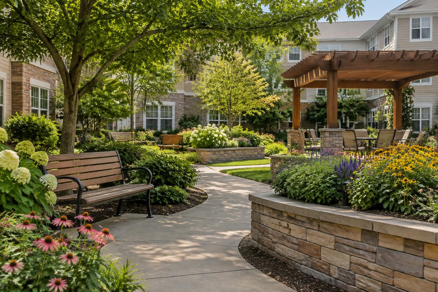 The courtyard garden at Dov Luxury Living