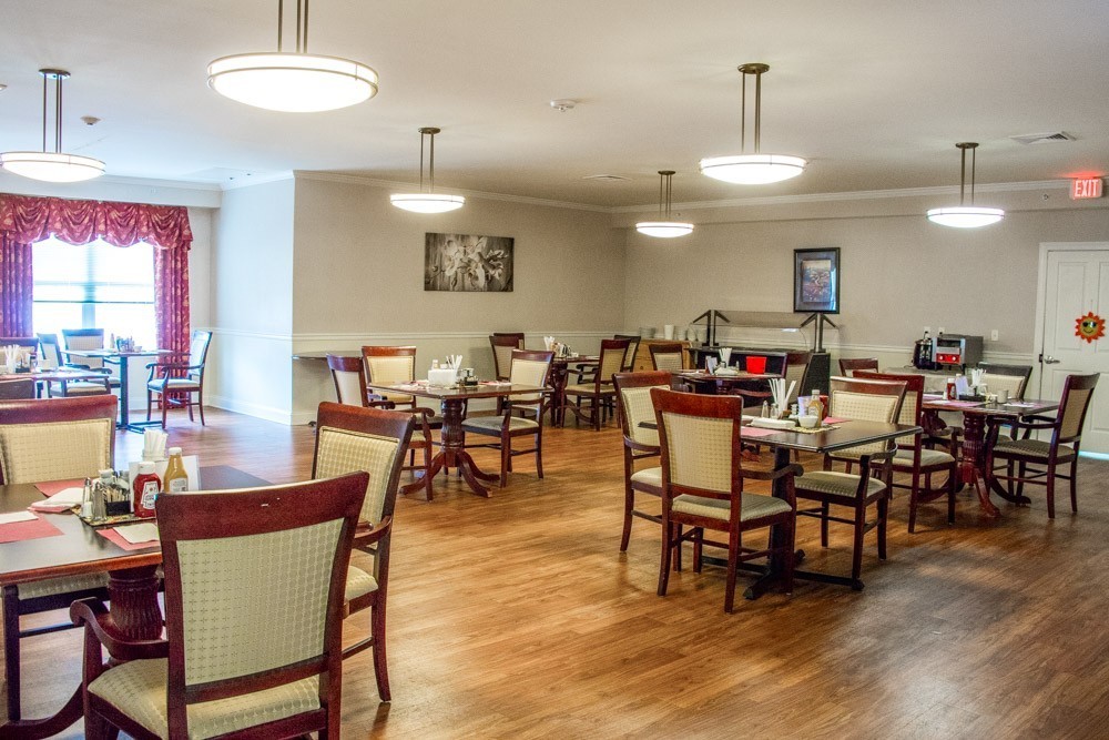 Our well-lit and spacious main dining facility