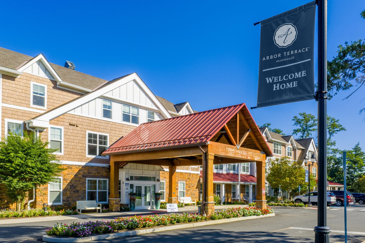 The outside of Arbor Terrace Monmouth in Shrewsbury