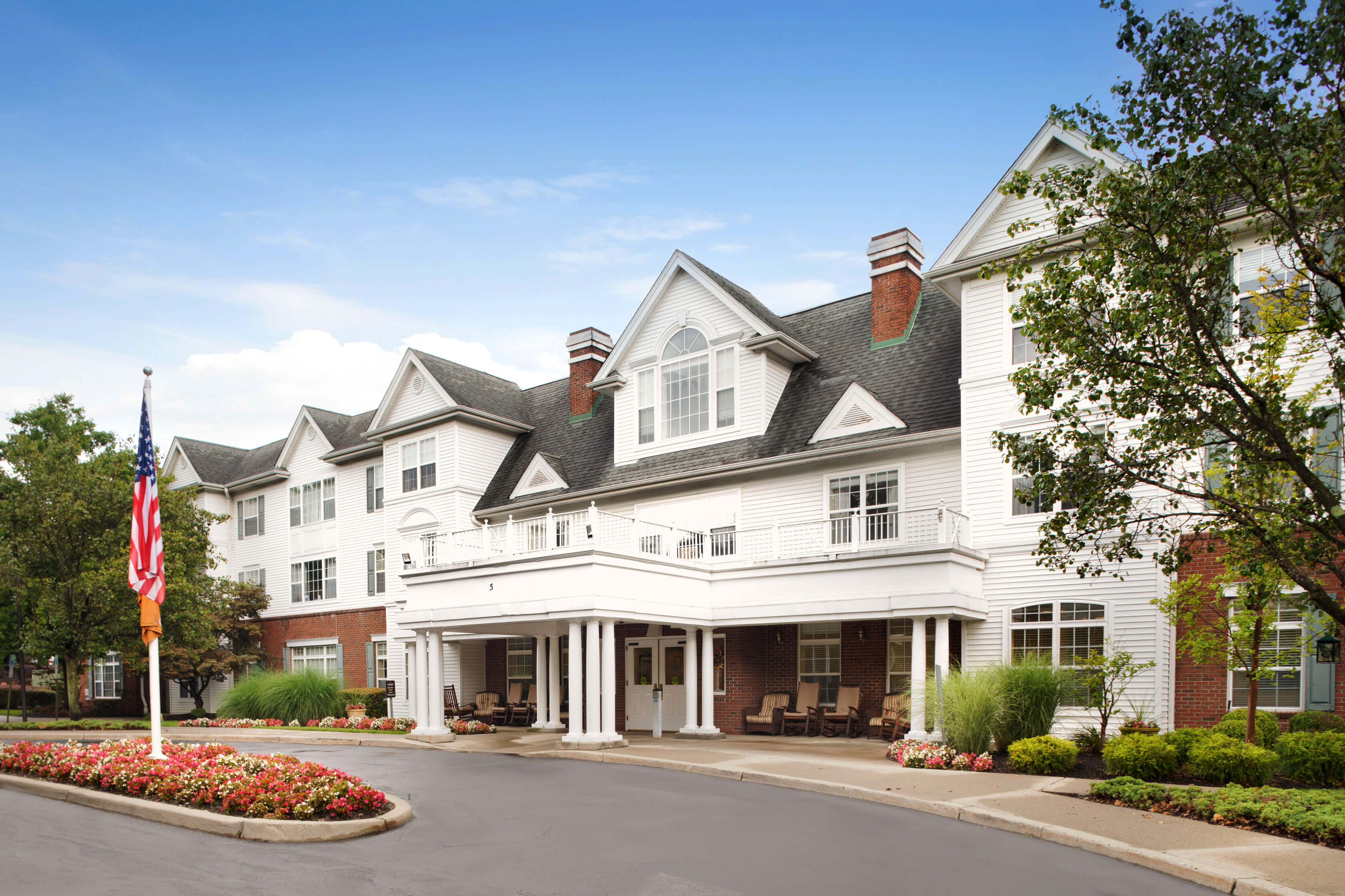 The outside of Brighton Gardens of Saddle River in Saddle River