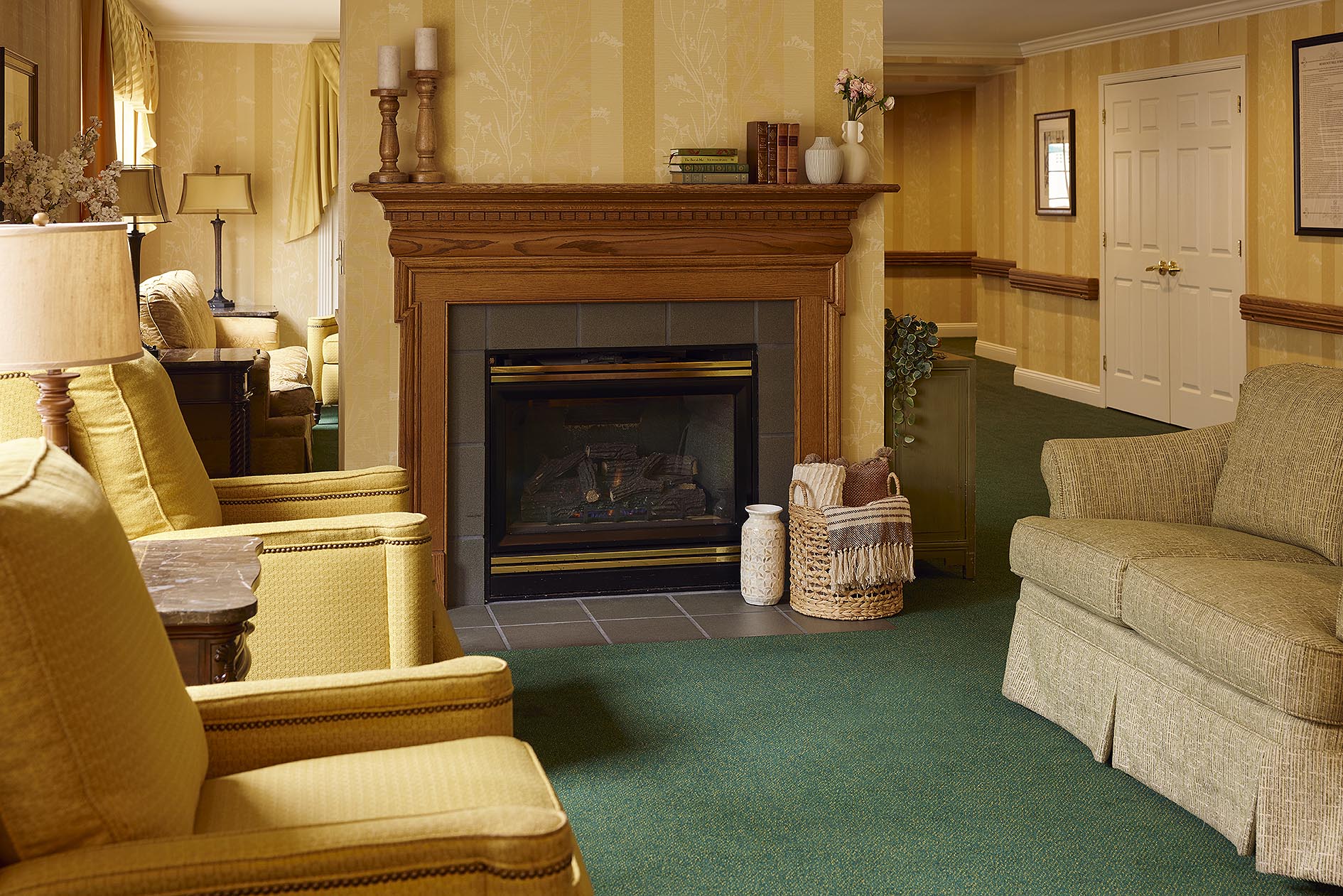 Brandywine Reflections Fireside seating to visit with family and friends