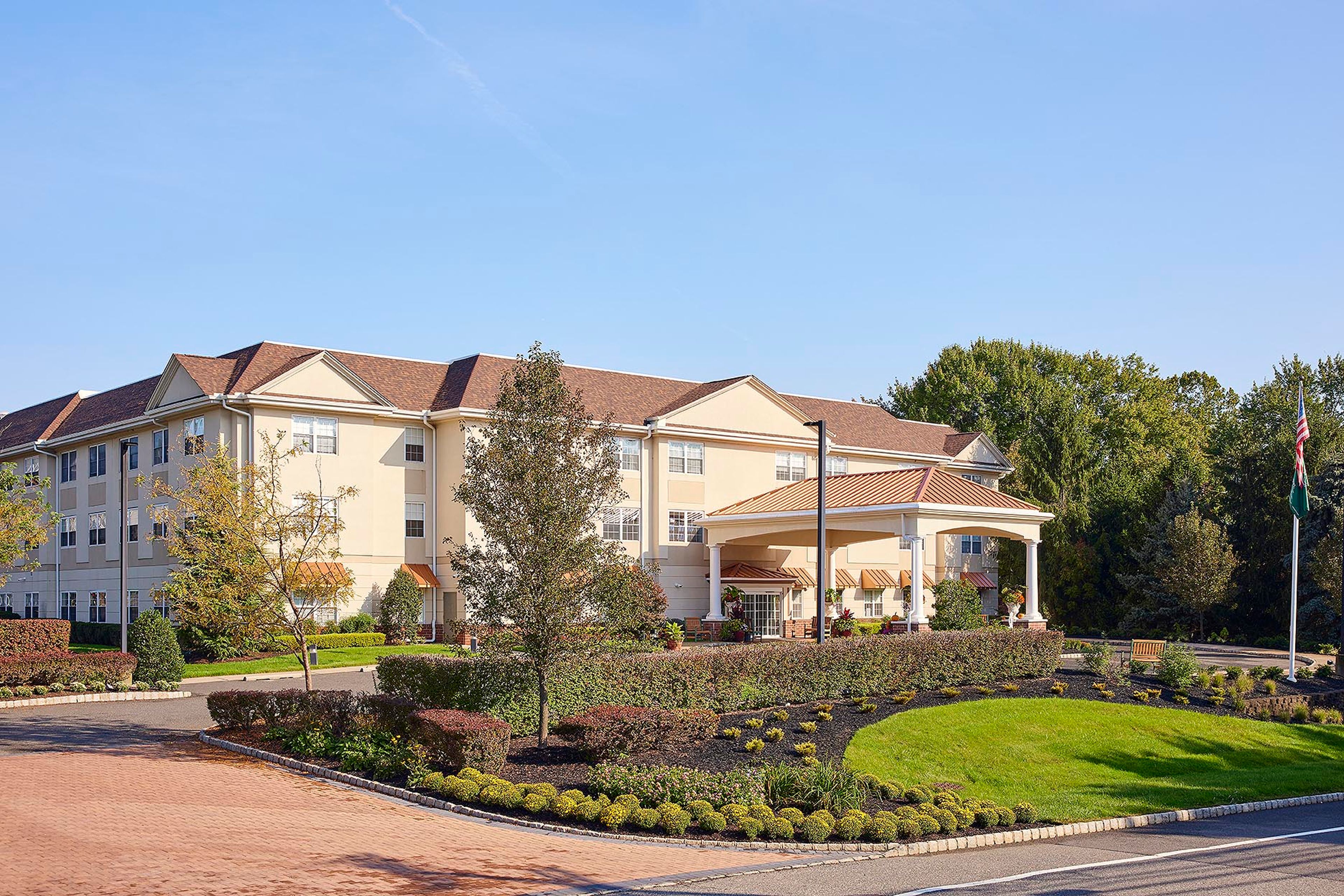 The outside of Brandywine Living at Mountain Ridge in Watchung