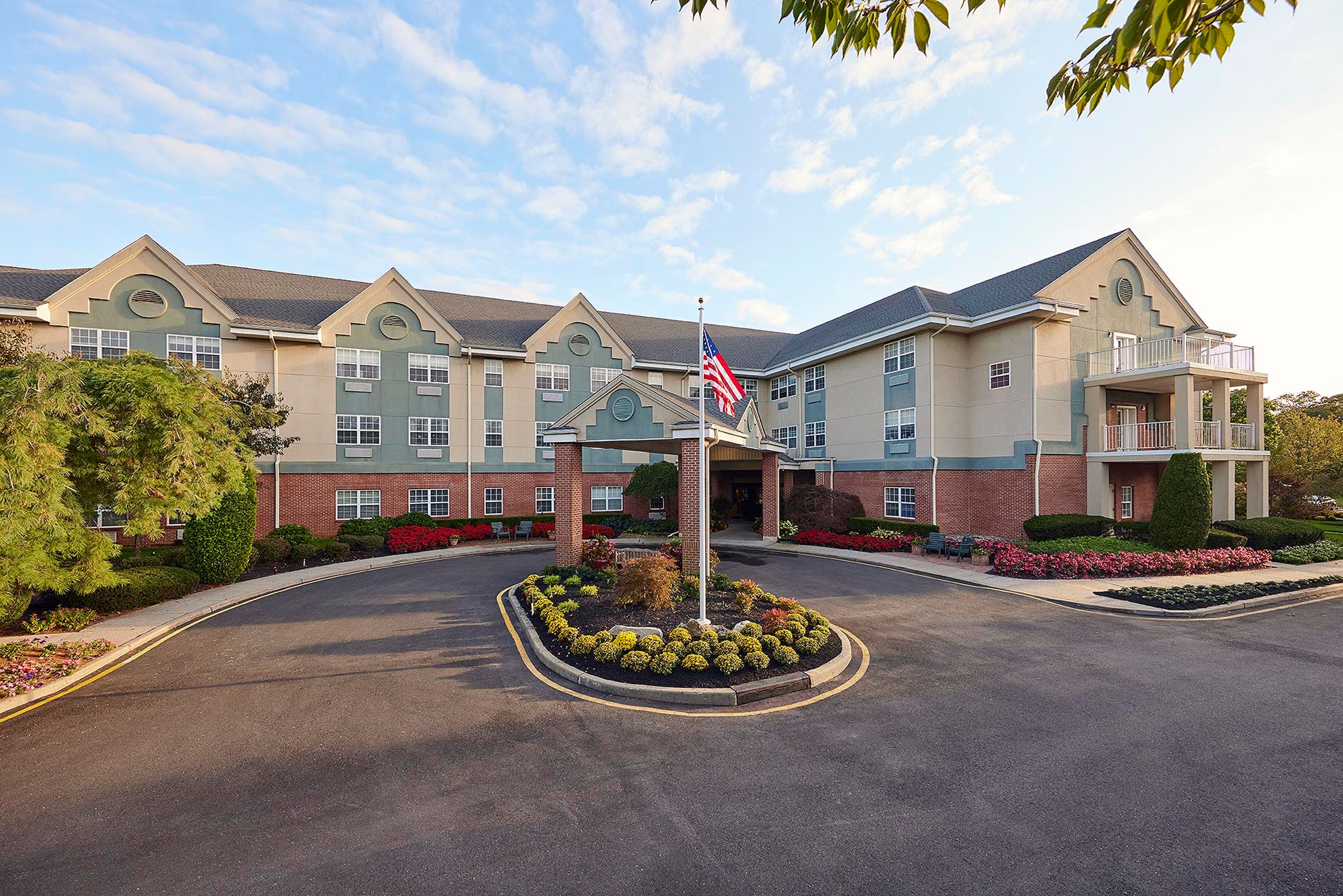 The outside of Brandywine Living at the Gables in Brick