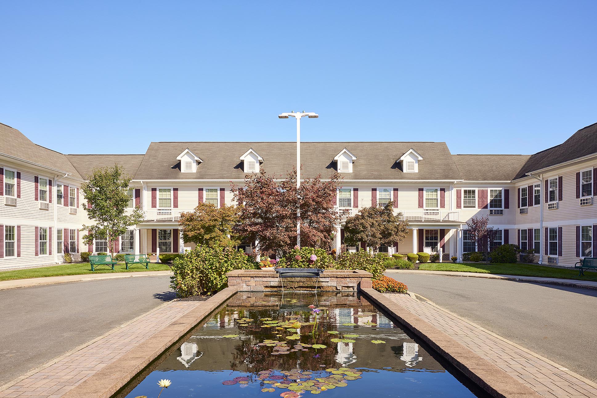 The outside of Brandywine Living at the Gables in Brick